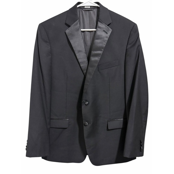 Lauren Ralph Lauren Black Wool Tuxedo Sport Coat Jacket Men's Size 42R